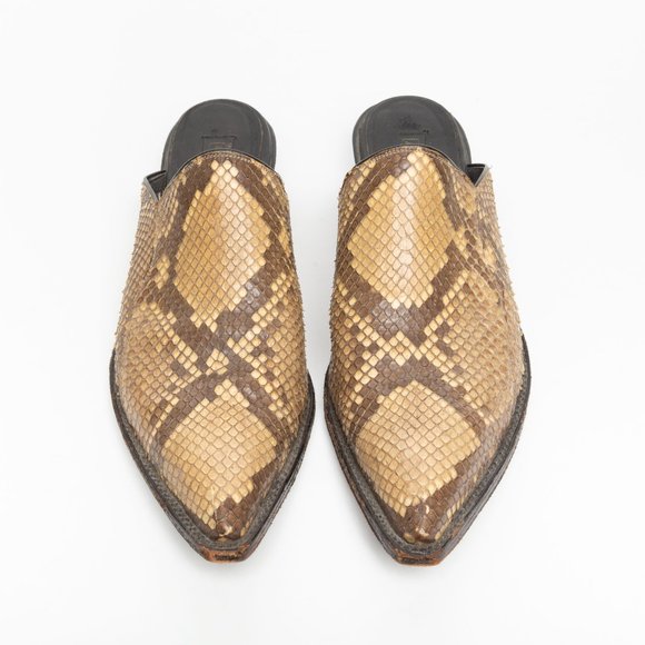 SOLD - VTG Western Snakeskin Mules by Panhandle Slim - Picture 2 of 11